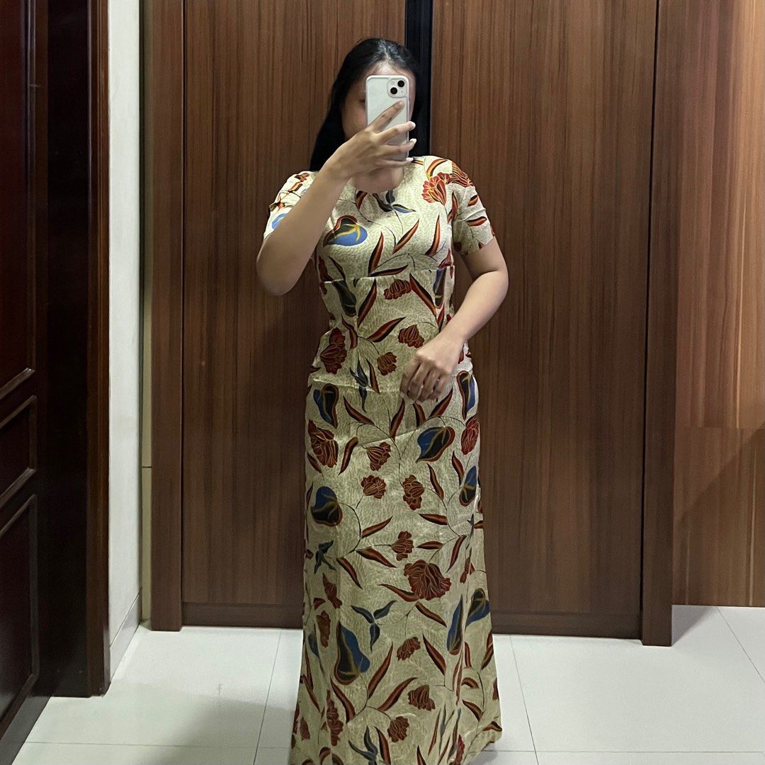 Dress batik sutra outlet