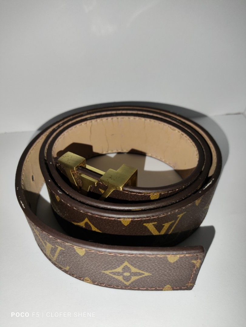 Louis Vuitton 44/110 Monogram Mens Belt (Category: Luxury Accessories) located in Caloocan City. Submitted by edsheneran (Listing ID 1291270566, Image 2). Description: Louis Vuitton 44/110 Monogram Mens Belt - RFS : Decluttering - Rarely used, damaged inner leather overtime. - With Box & Dust bag. - ₱ 999.99 MOP: GCASH, CASH, BANK TRANSFER AVAILABILITY: WEEKENDS MEET UP: PREFERABLY WEEKENDS, AREAS NEAR CALOOCAN SOUTH, MONUMENTO, SM GRAND AND SANG