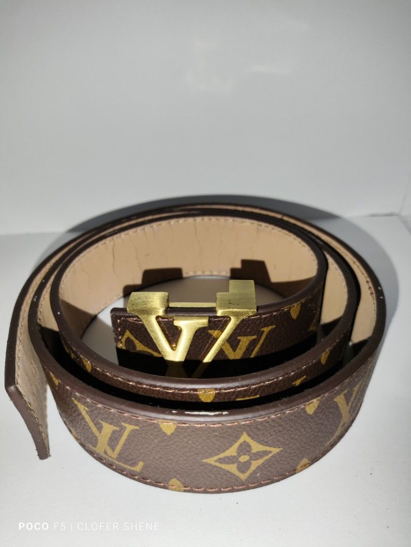 Louis Vuitton 44/110 Monogram Mens Belt (Category: Luxury Accessories) located in Caloocan City. Submitted by edsheneran (Listing ID 1291270566, Image 3). Description: Louis Vuitton 44/110 Monogram Mens Belt - RFS : Decluttering - Rarely used, damaged inner leather overtime. - With Box & Dust bag. - ₱ 999.99 MOP: GCASH, CASH, BANK TRANSFER AVAILABILITY: WEEKENDS MEET UP: PREFERABLY WEEKENDS, AREAS NEAR CALOOCAN SOUTH, MONUMENTO, SM GRAND AND SANG