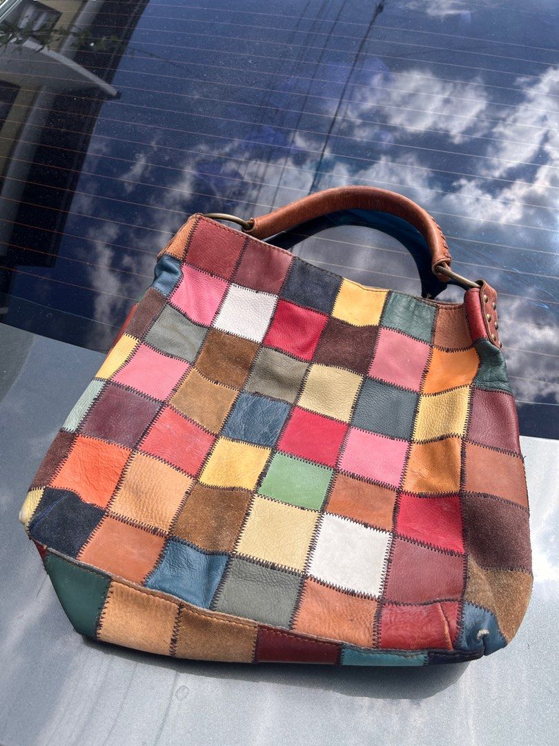 Large Lucky brand multicolored leather purse has... - Depop