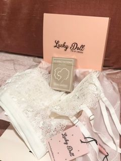 Lucky Doll® Lingerie Manila's Sexy Unique Bridal Shower Pink Logo Black Satin Bow Gift Box for the Bride