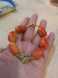 Made in Vatican Rome beautiful coral beads St. Benedict protection bracelet