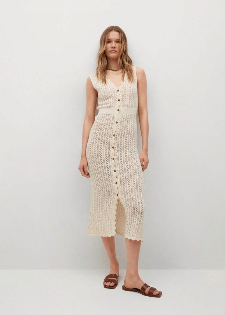 performer knit maxi dress cream Twilight Moments Long Sleeve Knit Dress Cream
