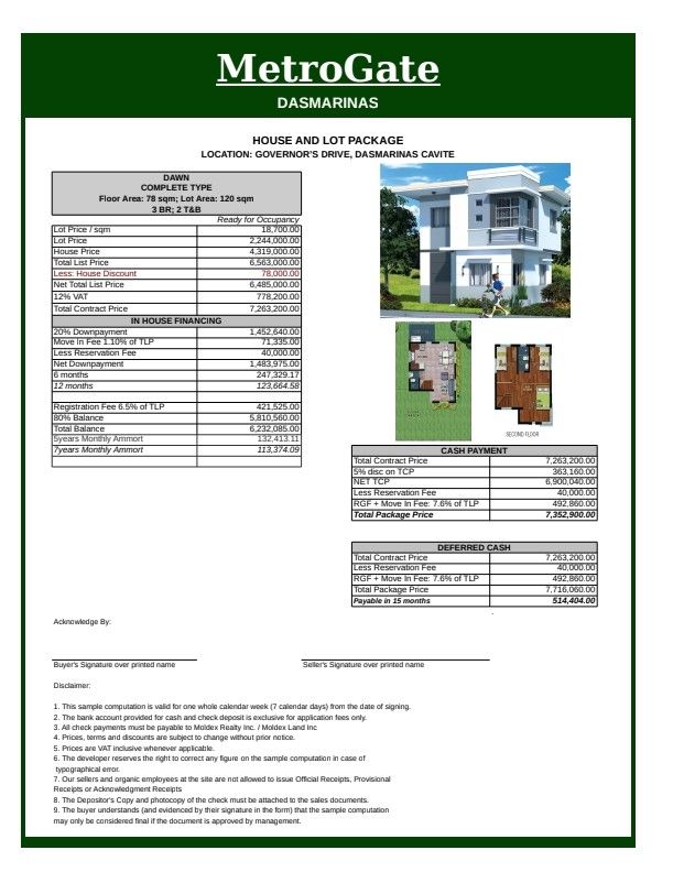 metrogate Dasmarinas house and lot (Category: Lot) located in Caloocan City. Submitted by imeldaalonsabe-81385 (Listing ID 1245576907, Image 1). Description: House and LOT FOR SALE!! METROGATE ESTATES Dasmarinas Cavite WALKING DISTANCE SA GATE Lot Area: 120 sq.m. 3 Floor Area 66sqm 3toilet and bath Bedroom Developer: MOLDEX Landmarks: - Along Governors drive highway Dasmarinas Cavite - SM, ROBINSON Malls.