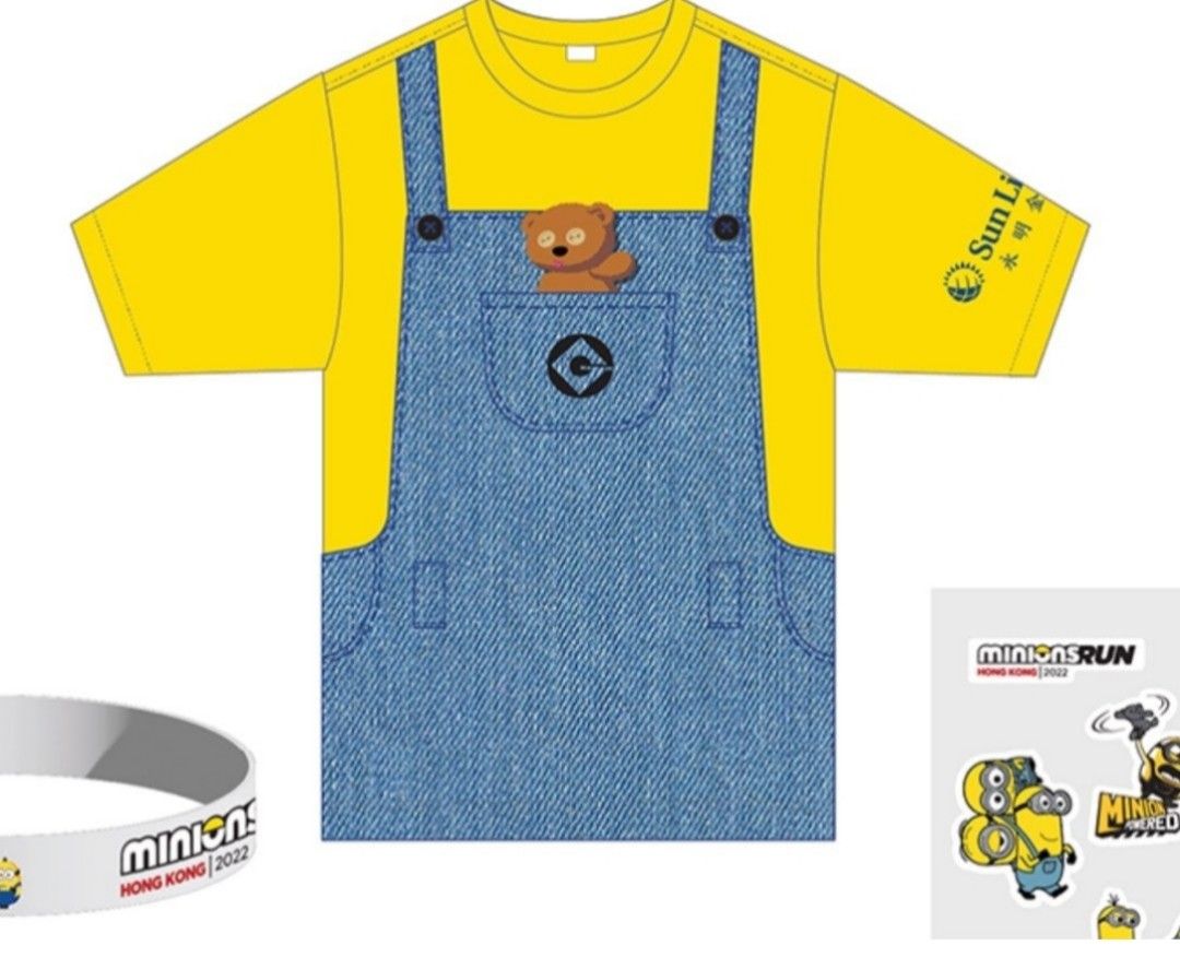 Minions 跑手衫runner's tee S/L size, 女裝, 上衣, T-shirt