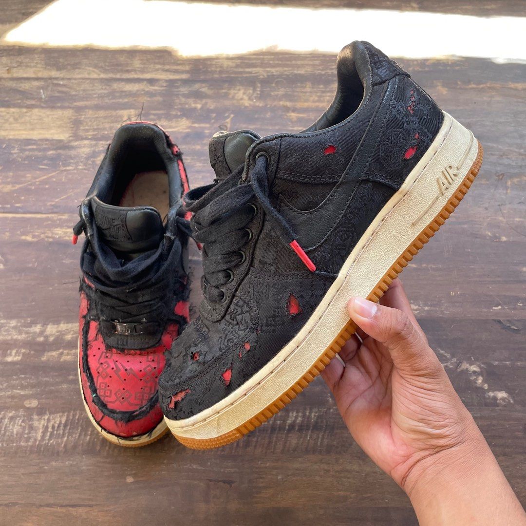 Nike x Fragment x Clot AF1 Men s Fashion Footwear Sneakers on Carousell