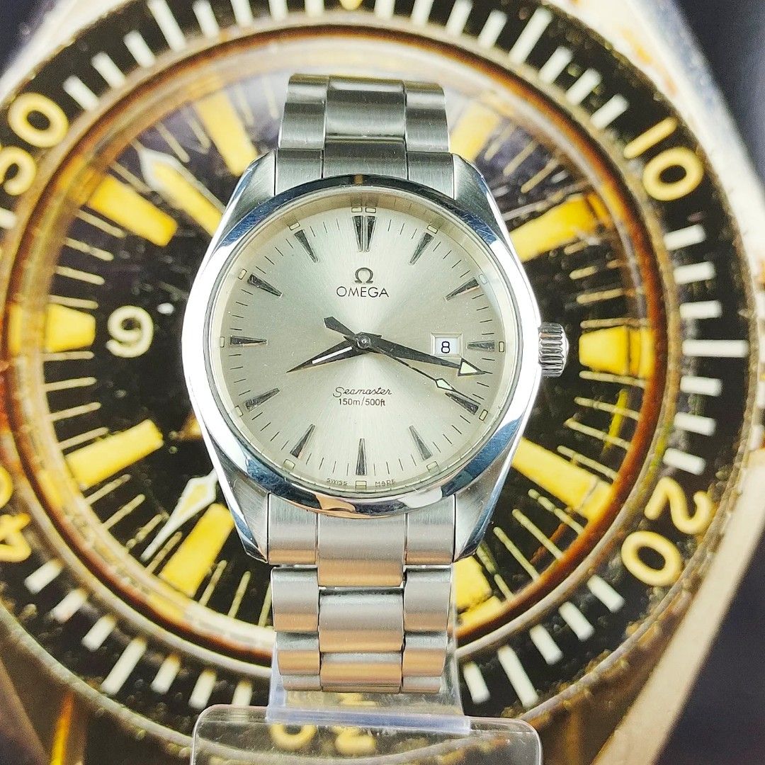 Omega Seamaster Aqua Terra Men’s (Category: Luxury Watches) located in Manila. Submitted by ab.authentic.collection (Listing ID 1291353906, Image 1). Description: Available for Sale Omega Seamaster Aqua Terra Men’s - Ref. 2517.30.00 - 39mm in diameter - Approx. 7.5 inches wrist - Screw-down lock - Quartz; keeps good time - With Omega pouch included - Unit and Worn out box Open for Meetups (Sure buyer) Price: 135,000.