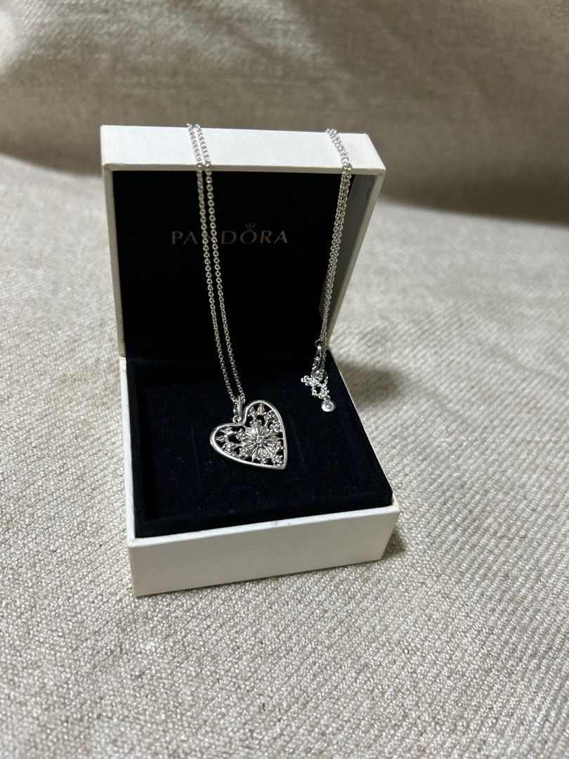 Pandora Heart of Winter Necklace Women s Fashion Jewelry Organizers Necklaces on Carousell