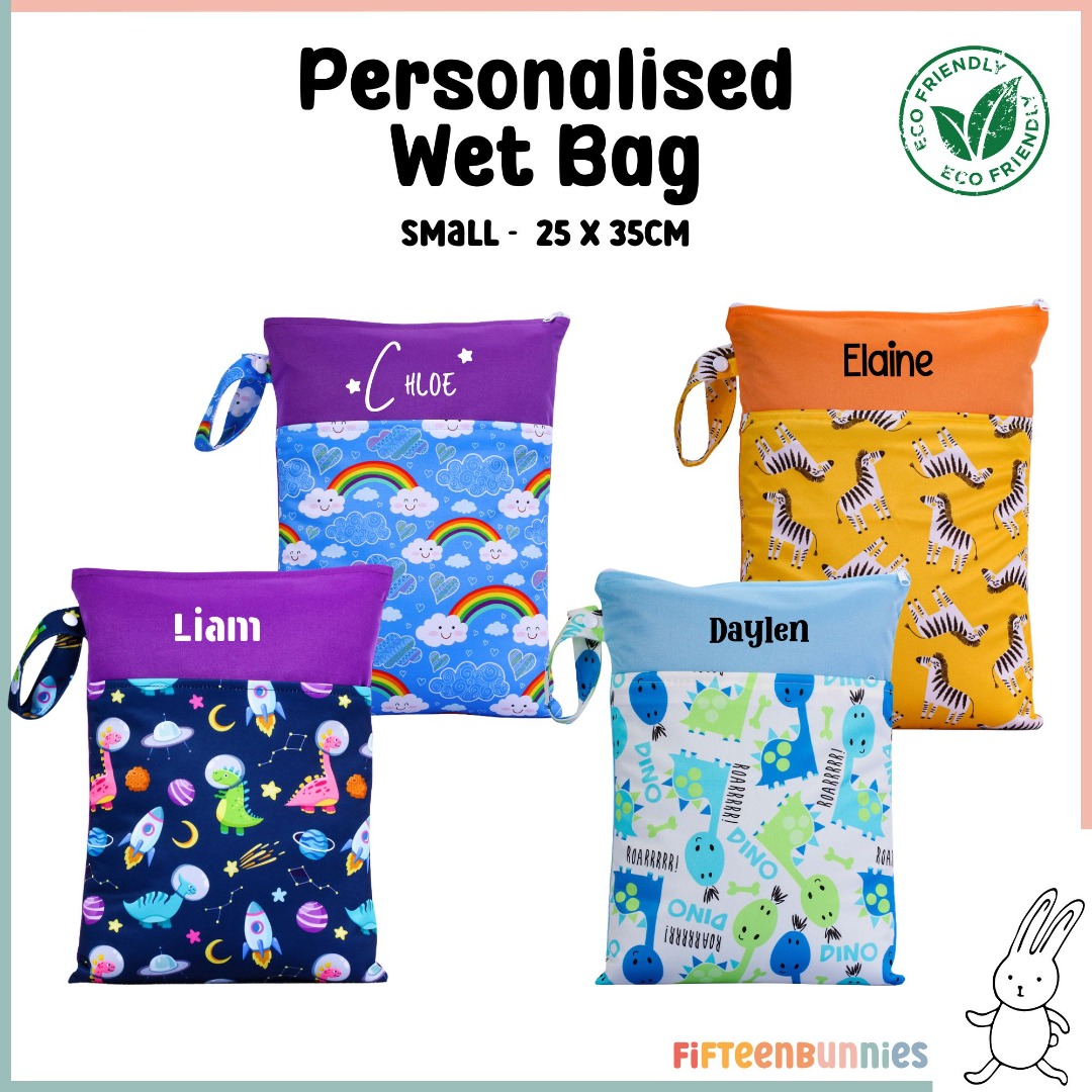 Personalised Wet Bag with Name Customized Diaper Bag Children Waterproof Bag Babies Kids Going Out Diaper Bags Wetbags on Carousell