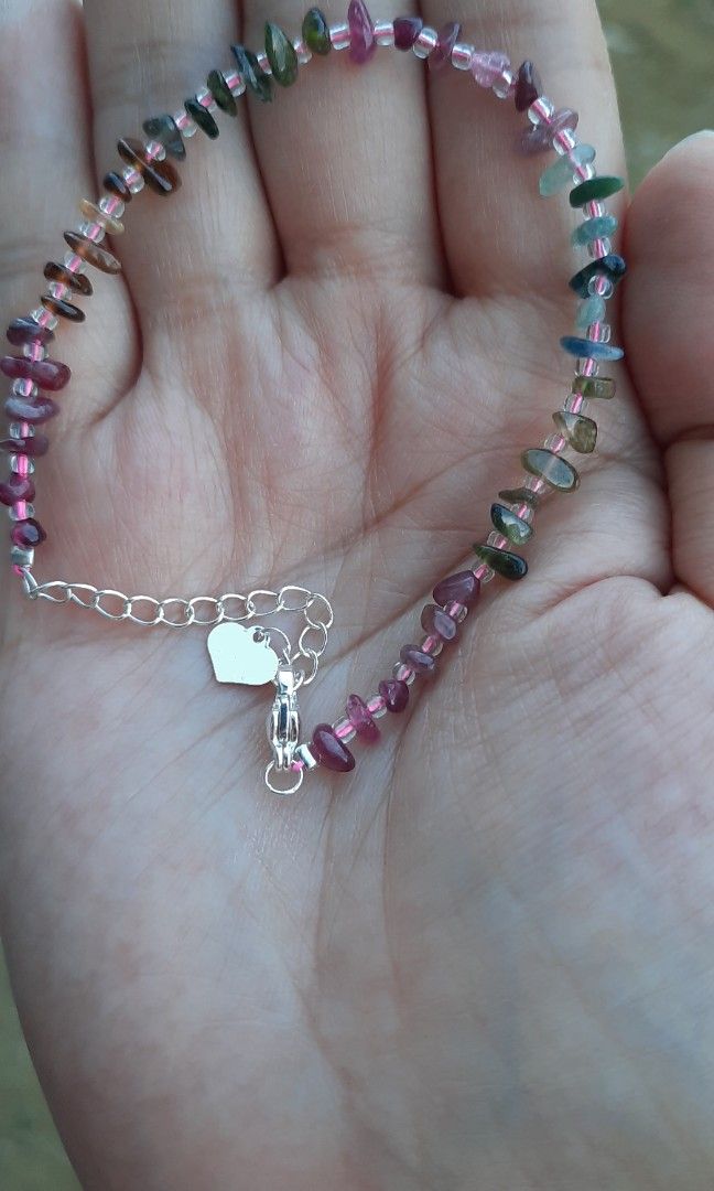 Pink tourmaline chips deals