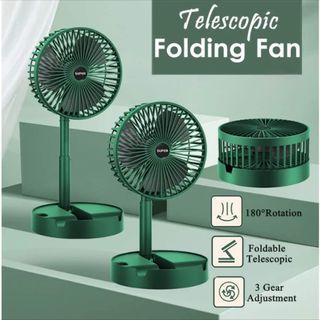 Portable folding fan