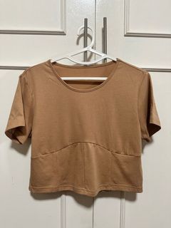 [PRELOVED] SHEIN brown cropped top