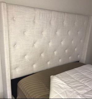 Queen size bed frame in quilted headboard