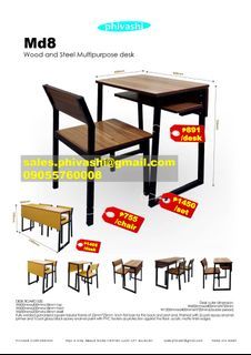 school desk and chair, study table, working table