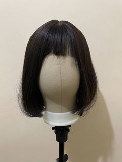 Seven Queen Wig - black - short length - straight with bangs