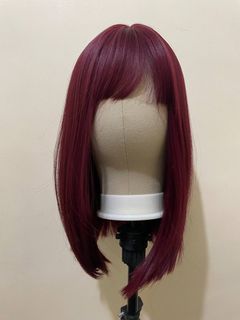 Seven Queen Wig - red - medium length - straight with bangs