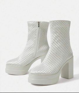 Shein chunky white boots