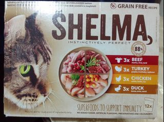 Shelma 85g x 12 pouches (Beef, Turkey, Chicken, Duck) EXP04/25/2025 WETFOOD