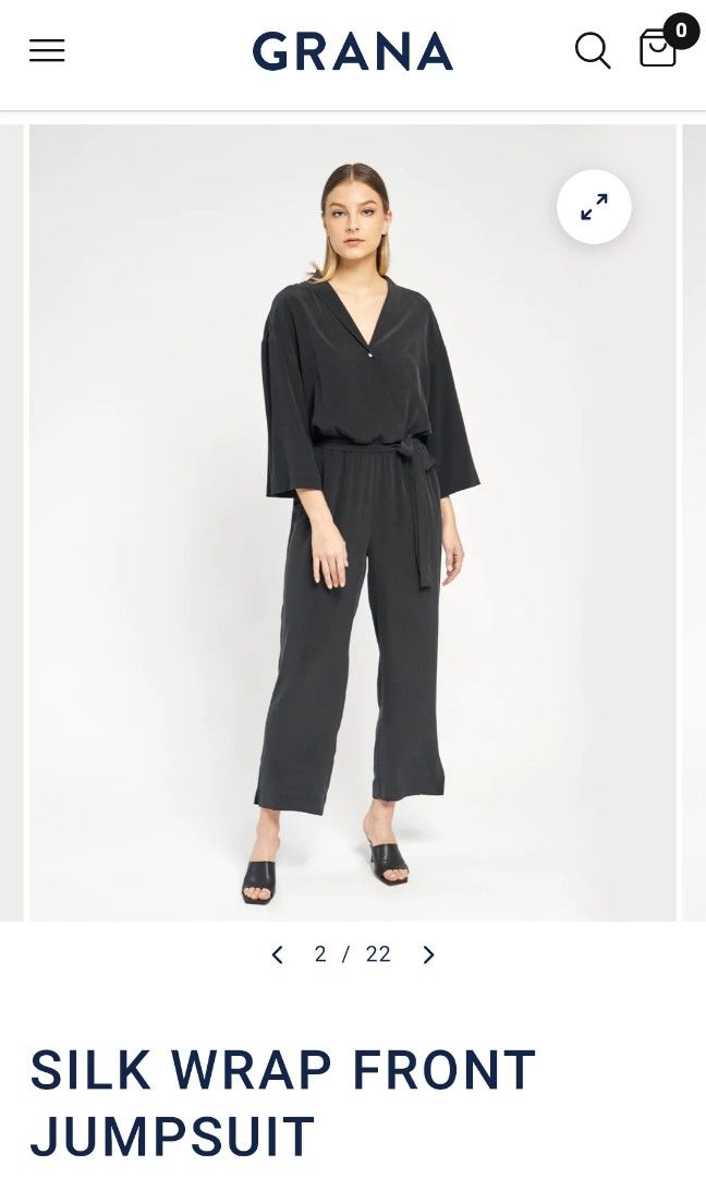 Silk Wrap Front Jumpsuit – GRANA