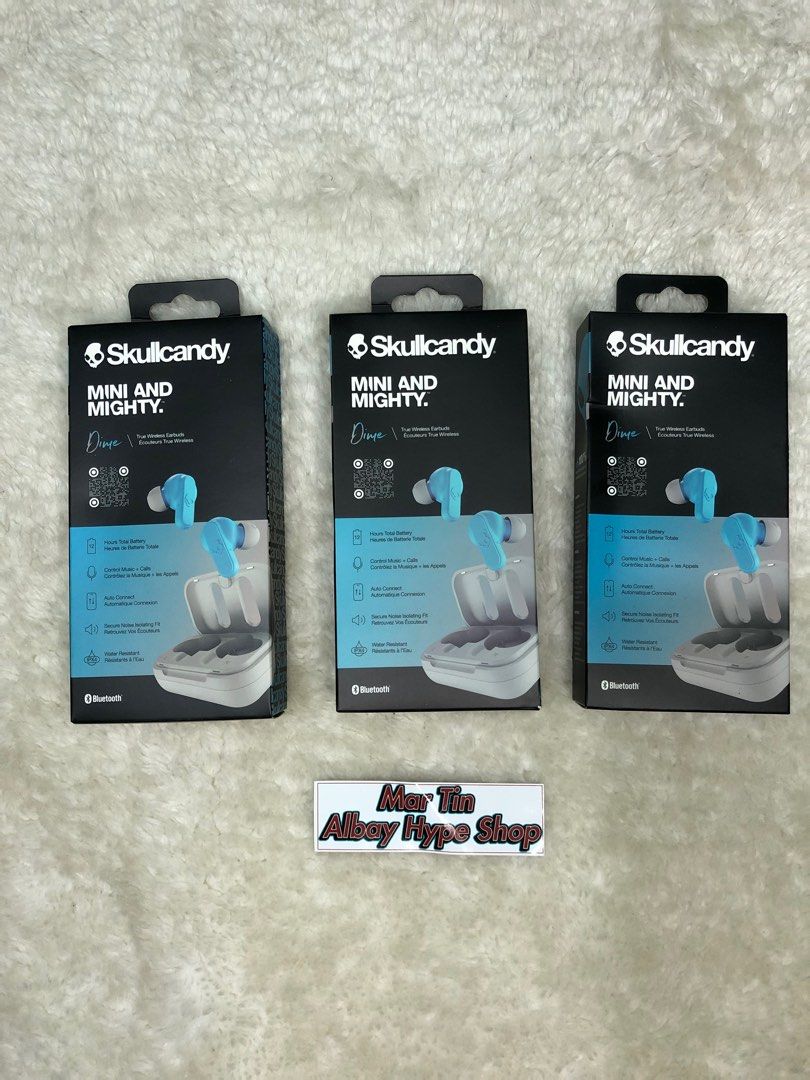 SKULLCANDY DIME WIRELESS EARBUDS (Category: Earphones) located in Legazpi City. Submitted by albay.hype.shop (Listing ID 1291216421, Image 1). Description: SKULLCANDY DIME 1,000 PESOS EACH SALE!!! SUPREME SOUND BRANDNEW LEGIT.