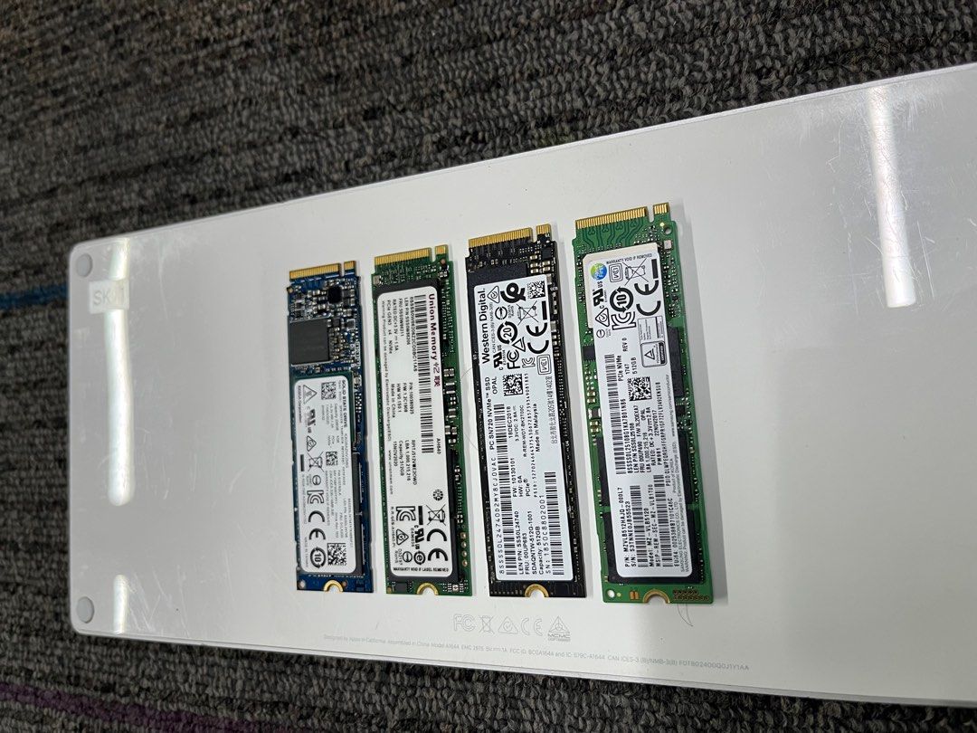 SSD M.2 NVMe/256GB/512GB/1TB/Used SSD/Laptop SSD/Desktop SSD/@Stock = 100 Units@/Different Brand#ssd#nvme ssd#m.2 ssd#laptop ssd (Category: Hard Disks & Thumbdrives) located in Singapore. Submitted by roseleetechsg (Listing ID 1291251633, Image 2). Description: <> NVMe M.2 SSD are Used Items <> NVMe M.2 SSD Performance Excellent (Tested) <> (Toshiba,Samsung) 256GB Price = $22 <> (Samsung,Lenovo,SK Hynix) 512GB Price = $40 <> (Intel, Western Digit