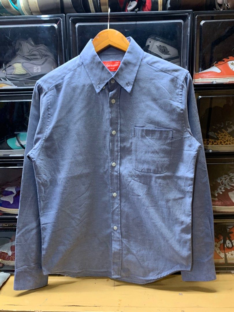 Supreme long sleeve button up hot sale