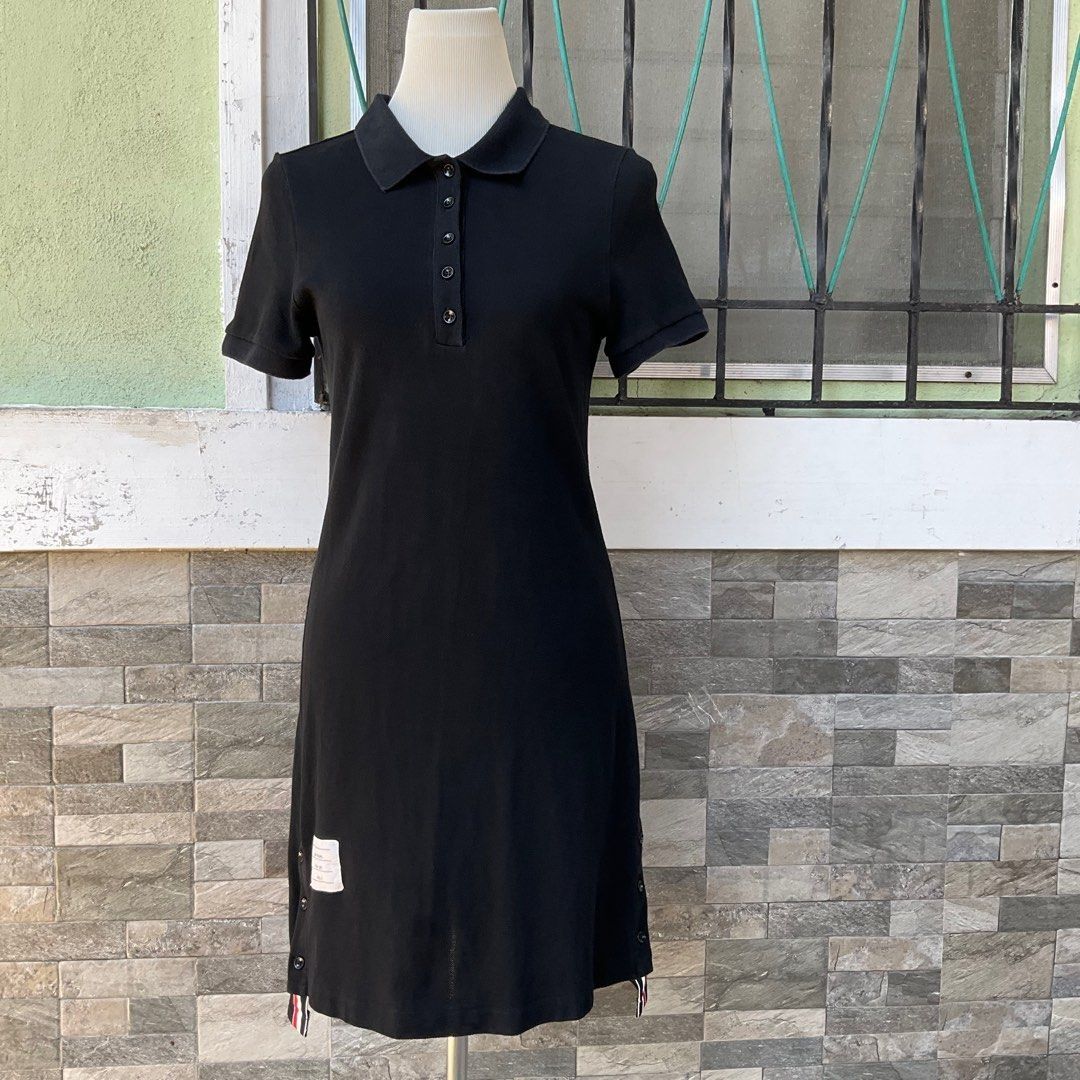 Thom Browne RWB Stripe Polo Dress USA MADE Thom Browne Polo Dress - thom  browne. Black polo tennis golf dress hi low dress US Size 2, Women's  Fashion, Dresses & Sets, Dresses