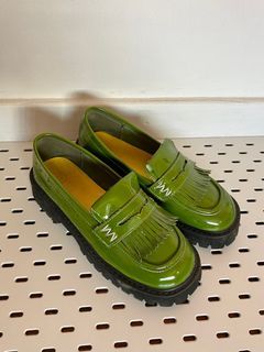 TIJN Green Chunky Loafers