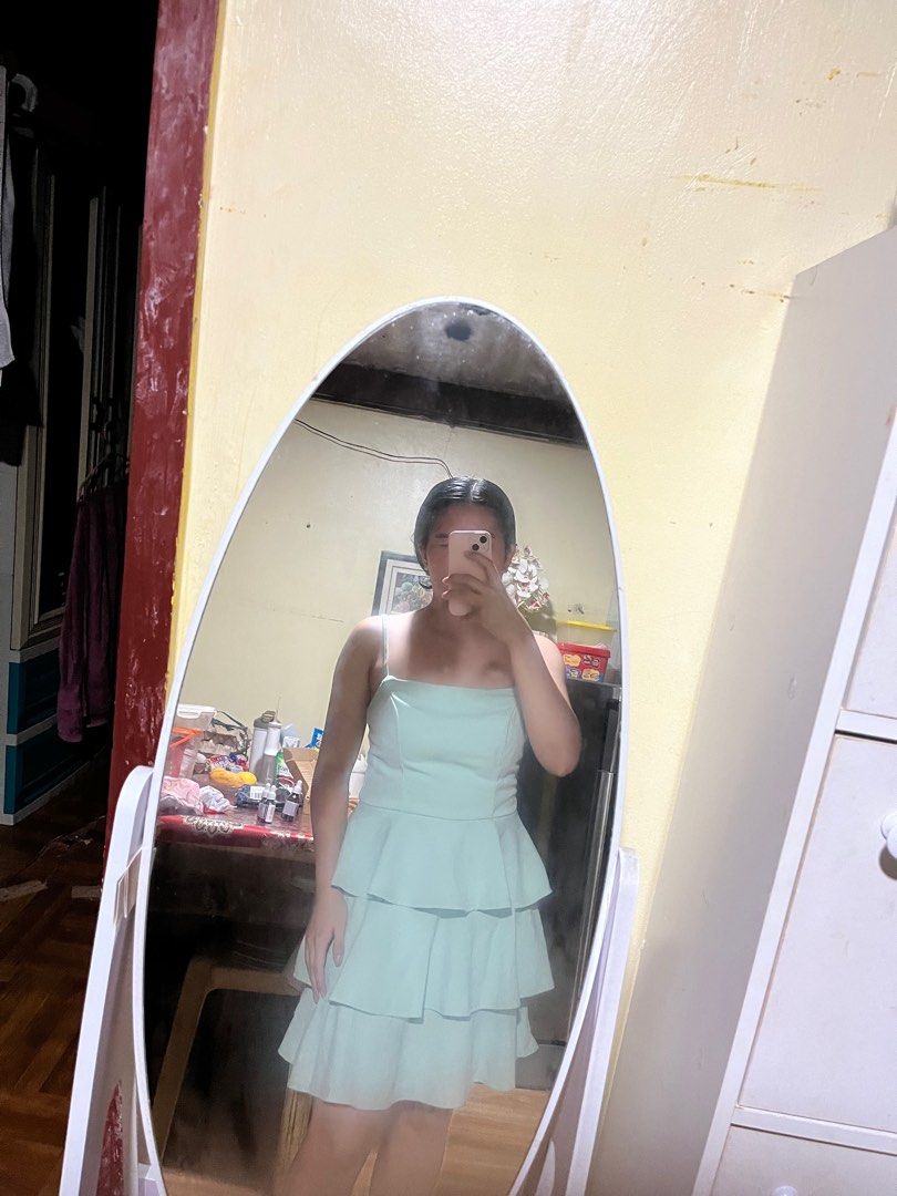 Trixxi Padded Mint Green Dress, Women's Fashion, Dresses & Sets, Dresses on  Carousell
