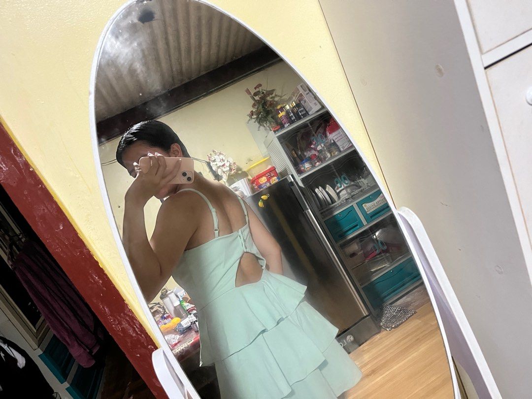Trixxi Padded Mint Green Dress (Category: Dresses) located in Antipolo. Submitted by prensy (Listing ID 1291248385, Image 3). Description: Adjustable strap A bit loose on me With dot pen stain. See last pic Negotiable.