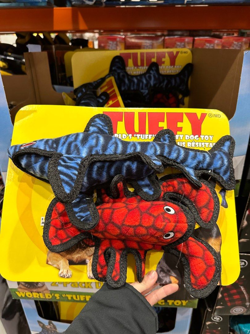 Tuffy durable dog toys shark and Lobster 2pcs pack Carousell