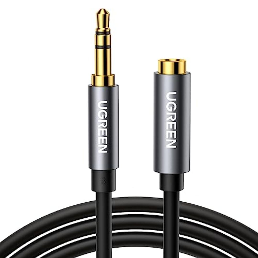 Audio Mic Extension Cable 3Ft,90 Degree TRRS 3.5mm Aux Headphone Extender 4-Pole Jack Plug Extension Lead Stereo male to Female Braided Cord for Heads