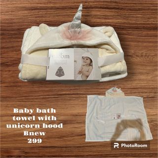 Unicorn hood bath towel baby