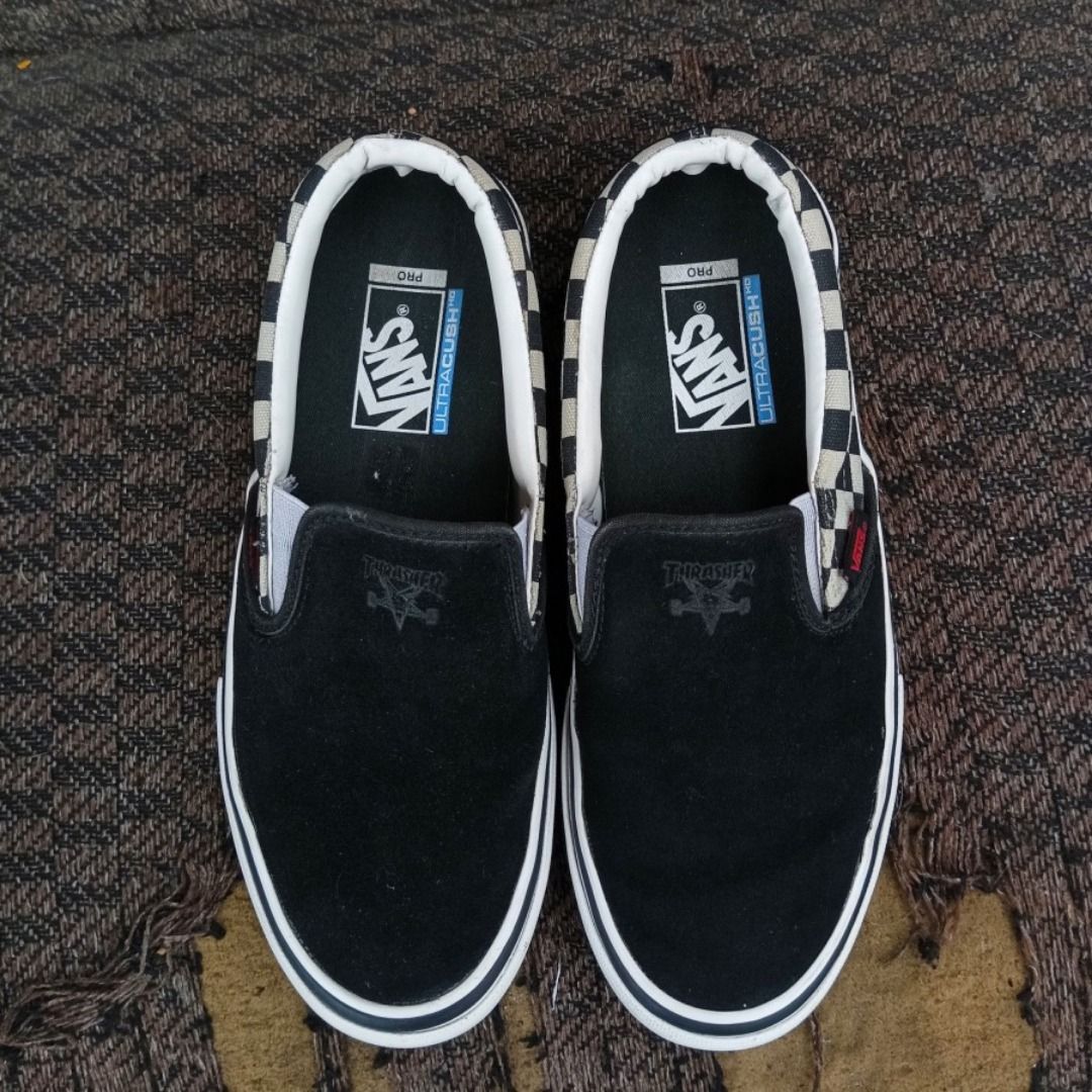 Checkerboard vans thrasher top