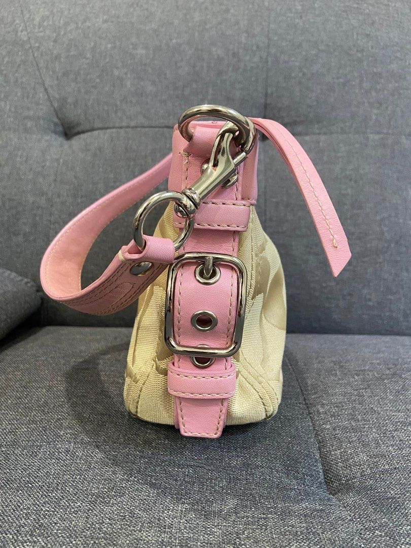 Rare vintage pink coach purse! Absolutely perfect... - Depop
