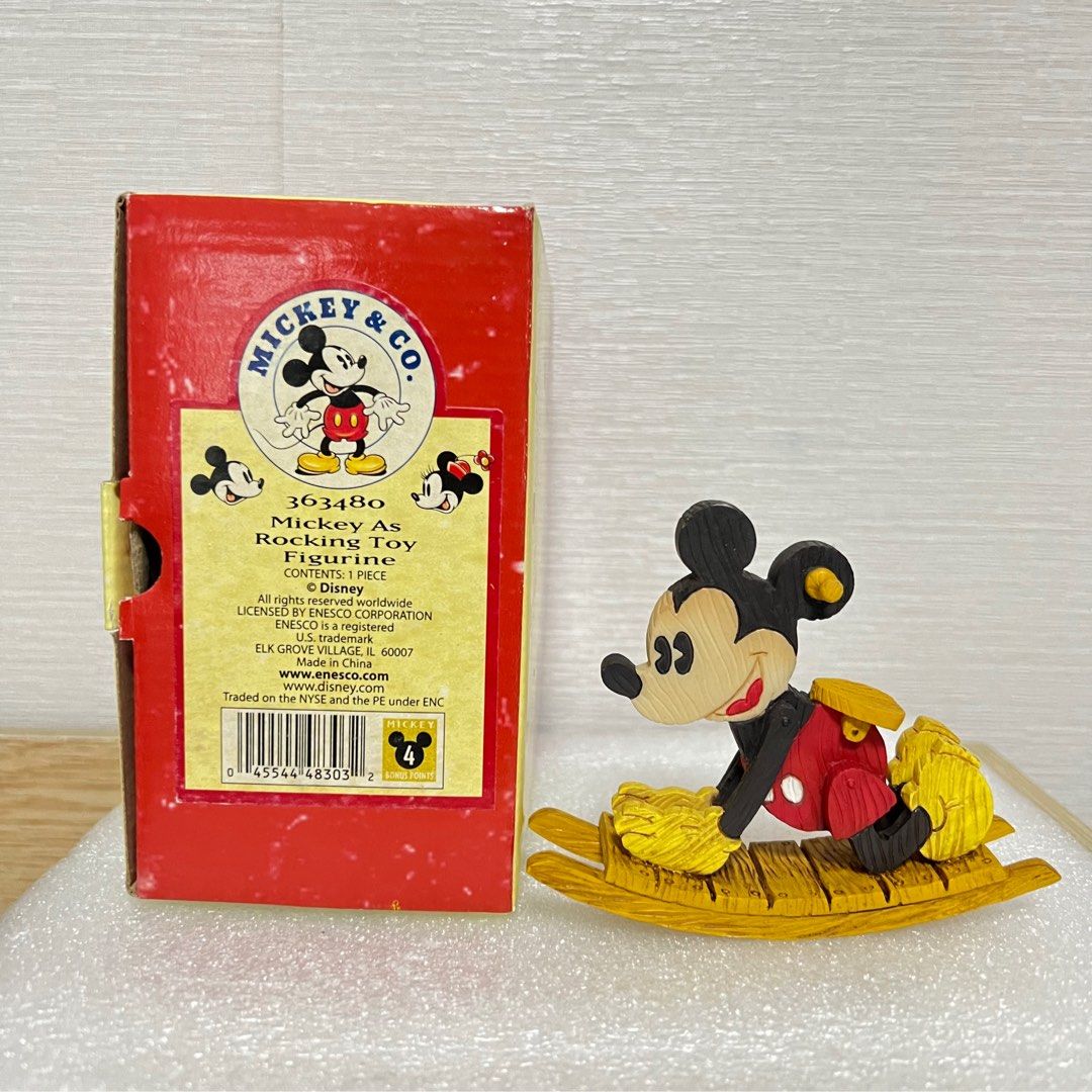 Vintage Mickey As Rocking Toy Figurine 363480 by Disney / Enesco 