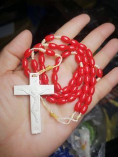 Vintage red rosary