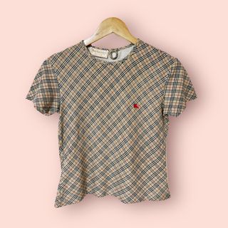 🔥Vintage T-Shirt | BURBERRY Plaid Logo Monogram Graphic T-Shirt Tee