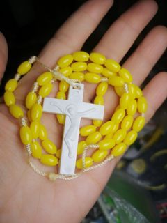 Vintage yellow rosary