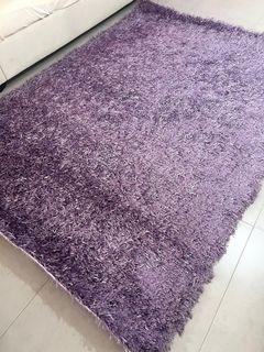 Violet shag carpet