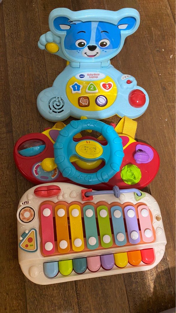 Vtech baby bear laptop, playgro (Category: Infant Playtime) located in Makati City. Submitted by momshie (Listing ID 1291187188, Image 1). Description: .