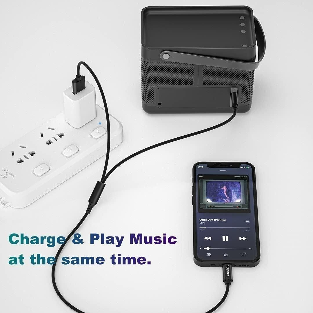 Can you charge a outlet speaker with an aux cord
