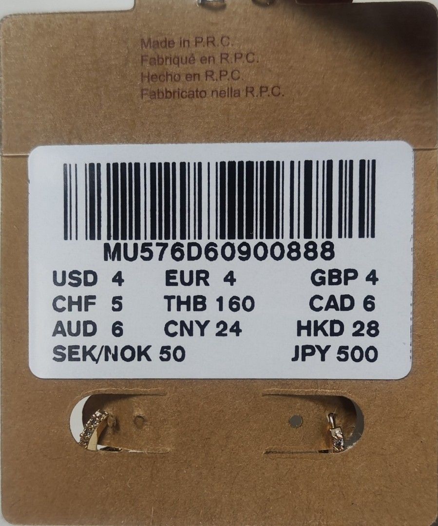 金色鑲鑽耳環, 女裝, 飾物及配件, 耳環- Carousell