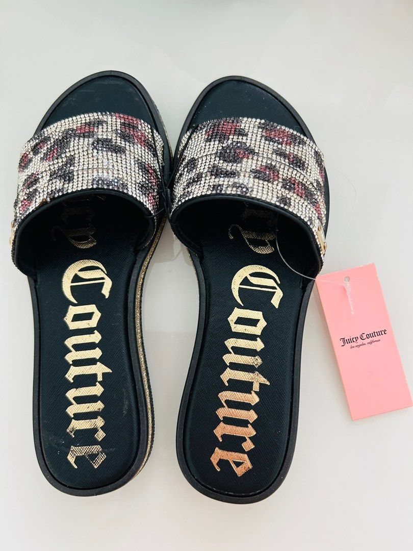 Juicy Couture Pink & Silver Hollywood Glitter Slides Sandals Shoes – Aura  In Pink Inc.