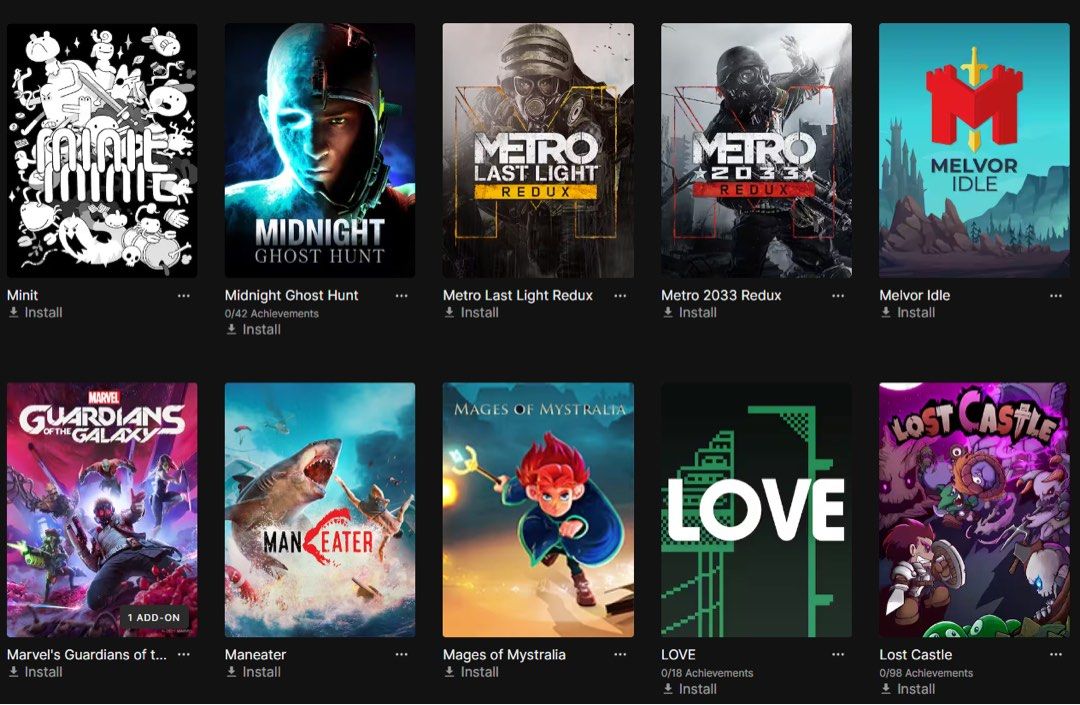 Account Epic Games with alot of games Video Gaming Video Games