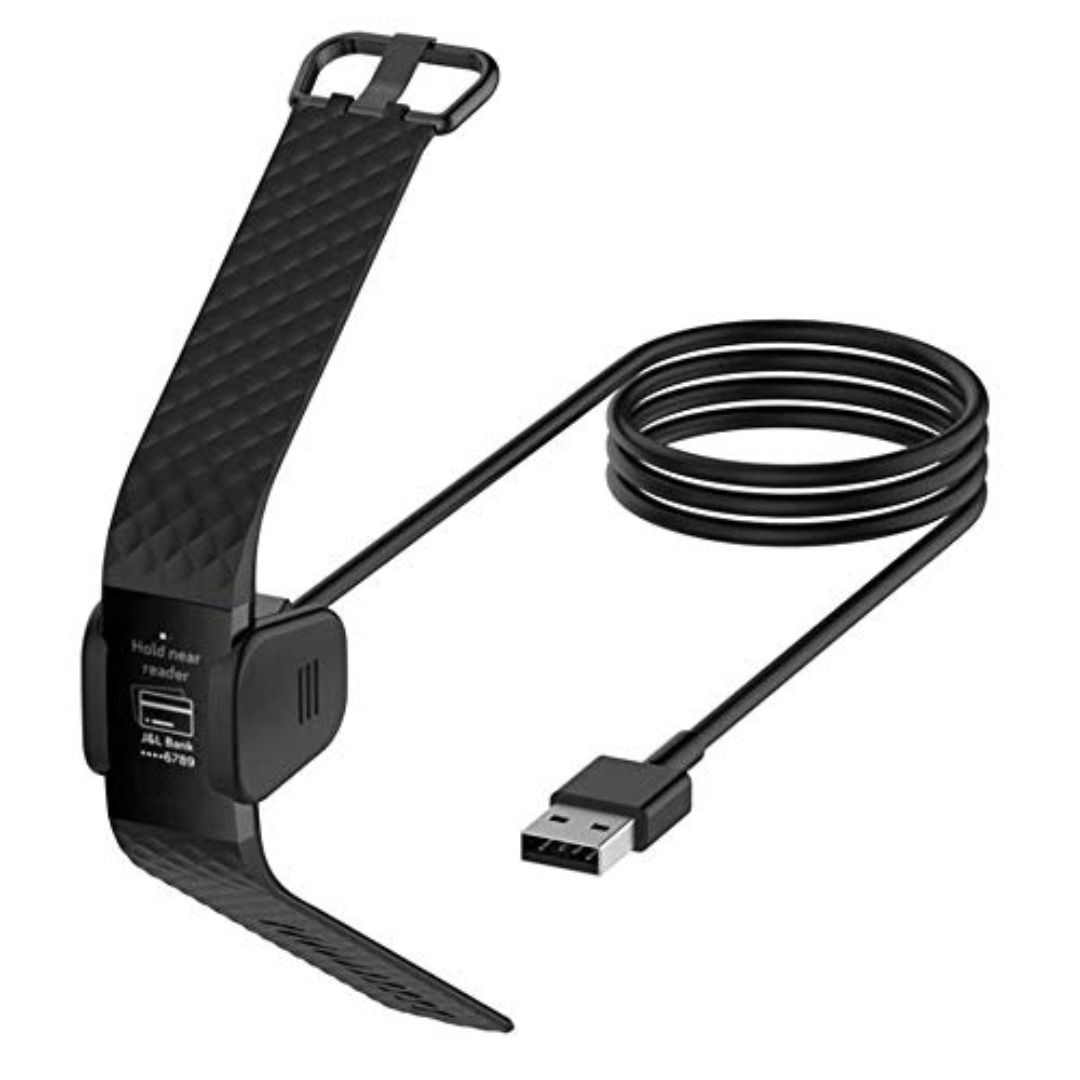 AWINNER Charger Cable Compatible with Fitbit Charge 3 Replacement USB Charger Adapter Charge Cord Charging Cable Replacement for Fitbit Charge 3 Heart Rate Fitness Wristband 3911 Computers Tech Parts