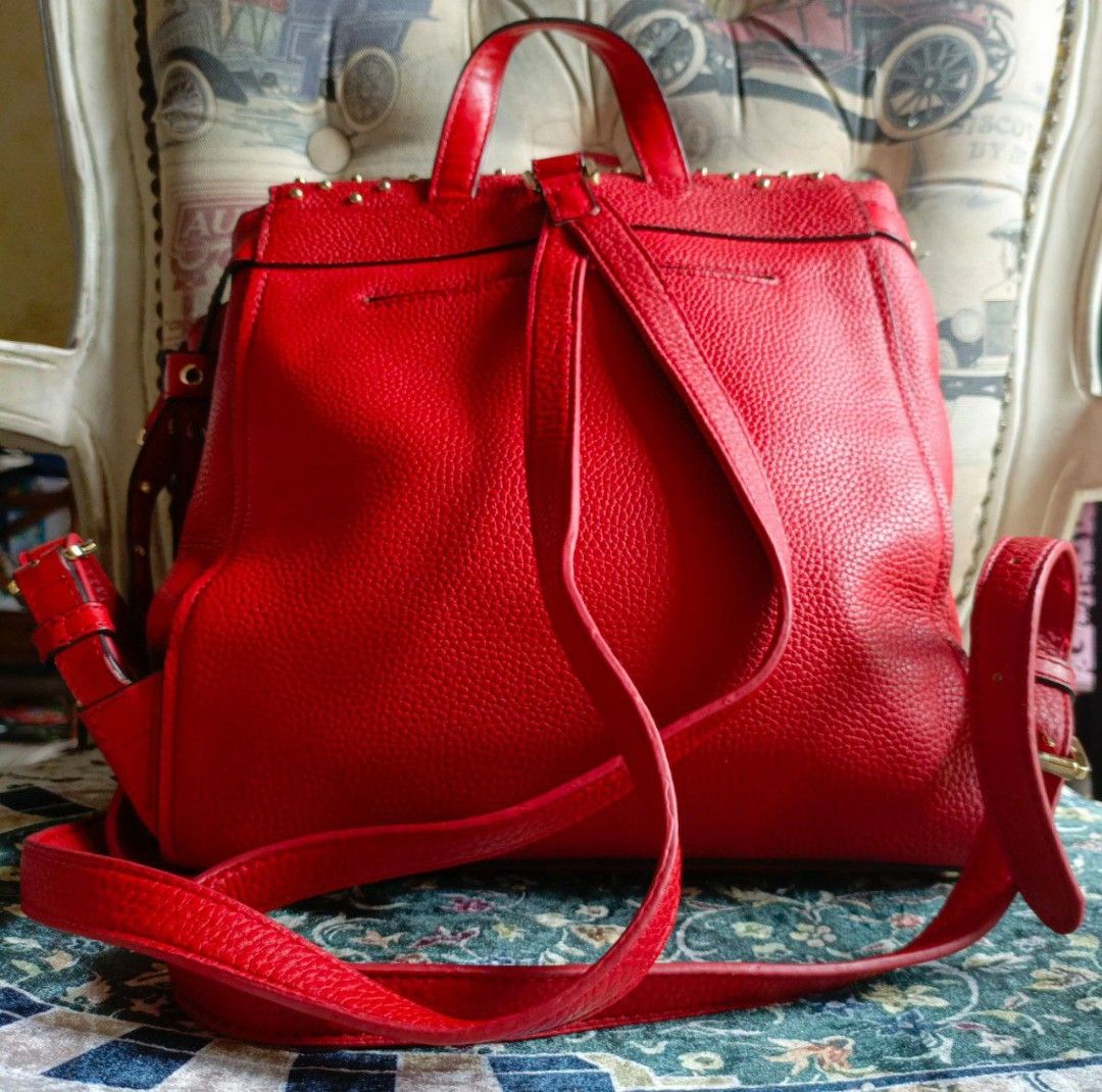 Mk red backpack deals