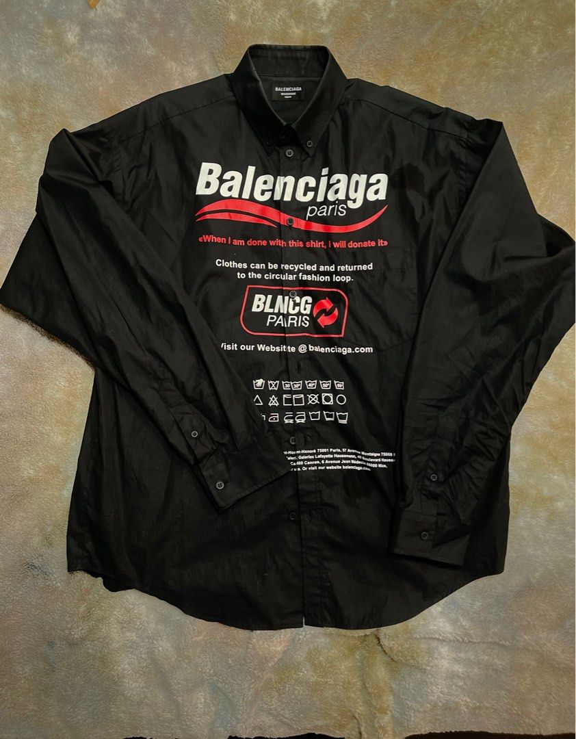 Balenciaga Dry Cleaning Logo Shirt Carousell