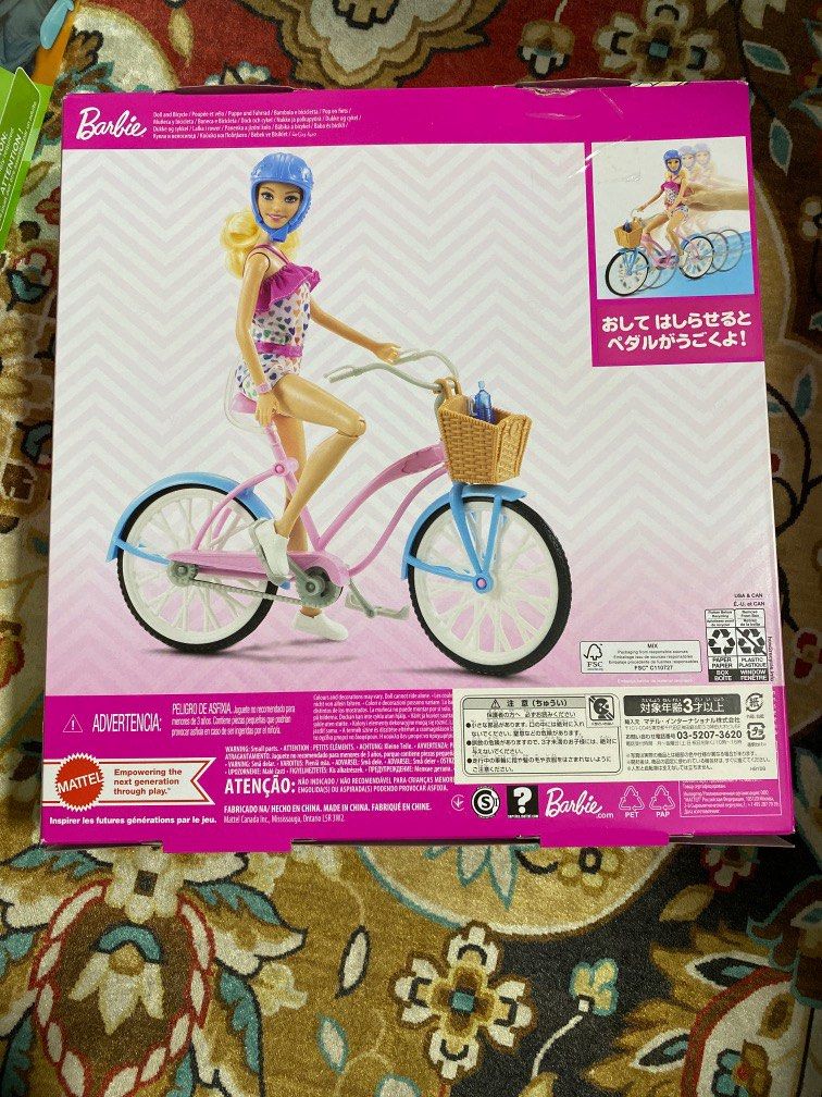 Barbie on Bicycle, Hobbies & Toys, Toys & Games on Carousell