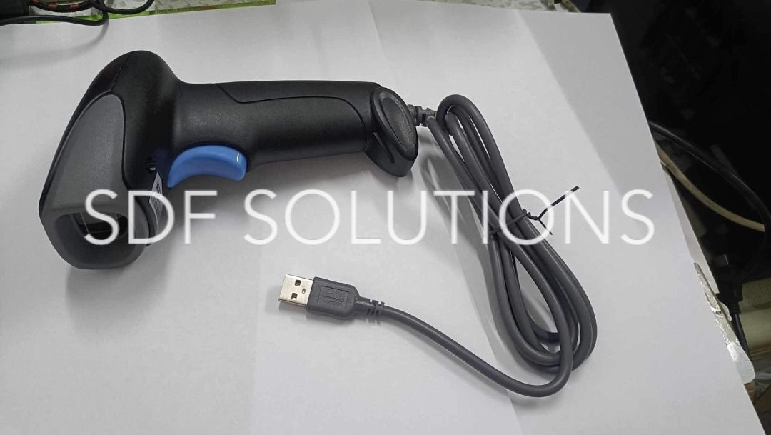 Barcode Scanner Bar Code POS for Windows Mac Linux (Category: Office & Business Technology) located in Manila. Submitted by sdfsolutions (Listing ID 1291521224, Image 1). Description: Resolution: 3mil Processor: ARM 7 72MHz Decode Mode: Single-Line Aiming Decode Rate: 200 decodes per second Working Distance: 6-30cm Scan Width: 30mm Scanning Angles: Fanning: 30°; Horizontal: 75; Vertikal: 65° Light Source (Laser): Laser LED 650+/-20nm Indication: 